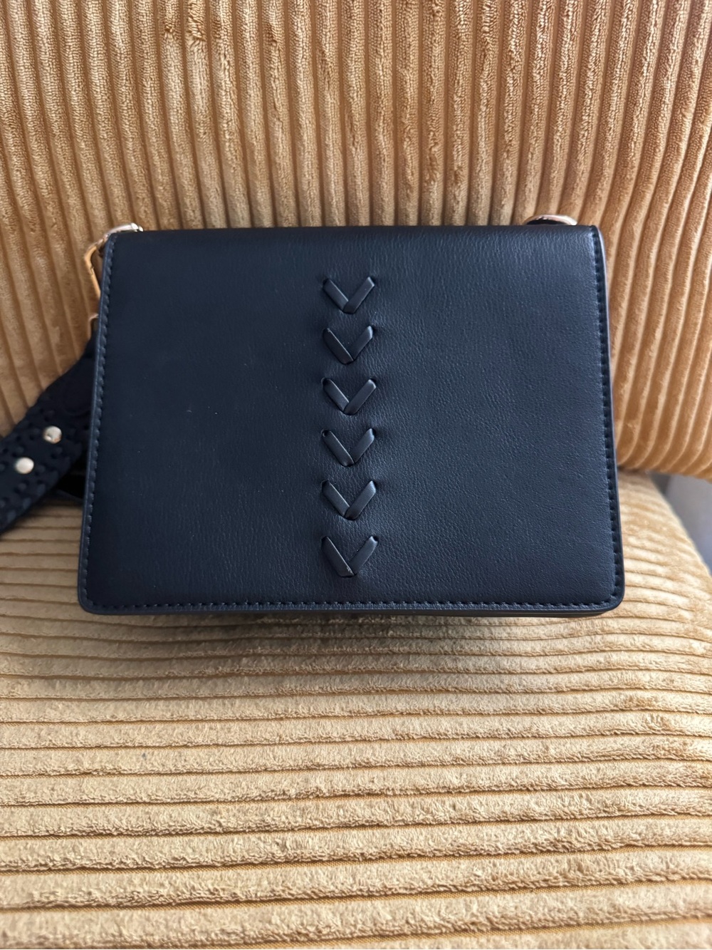 Urban Originals Black Leather Crossbody Bag